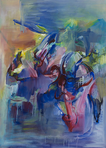 Off of the sky as blue root 140x100cm oil on linen 2014